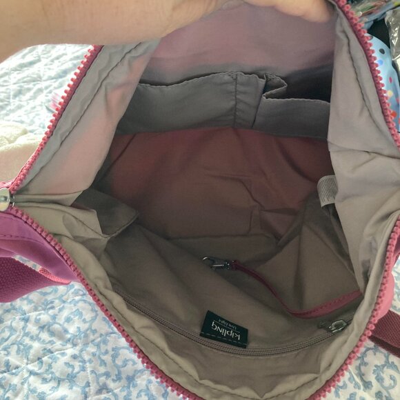 NWT Kipling Alenya Nylon Adjustable Crossbody Strap Zip Pocket Monkey Keychain - Picture 5 of 16